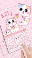 Pink Cute kitty keyboard imagem de tela 1