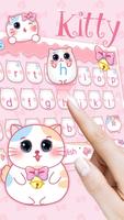 Pink Cute kitty keyboard imagem de tela 2