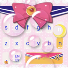 Pink Bow Cartoon Cute Girl‘s Clothing Keyboard आइकन