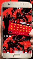 Red Cartoon Keyboard Theme โปสเตอร์