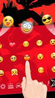 Red Cartoon Keyboard Theme ภาพหน้าจอ 2