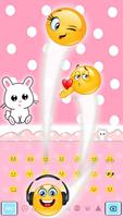 Cute Lovely Rabbit Cartoon Keyboard Theme imagem de tela 2