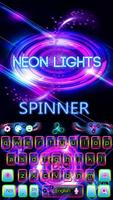 Neon Fidget Spinner Keyboard Plakat