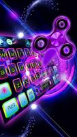 Neon Fidget Spinner Keyboard تصوير الشاشة 1