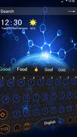 برنامه‌نما Blue Honeycomb Simple Tech Network Keyboard Theme عکس از صفحه