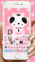 Cute Pink Puppy Emoji Keyboard 截圖 1