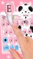 Cute Pink Puppy Emoji Keyboard imagem de tela 2