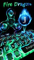 Flame Dragon Fidget Spinner Keyboard Theme poster