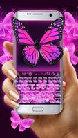 Rose Papillons clavier Neon gratuit capture d'écran 1