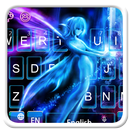 APK Purple Blue Fairy Keyboard Theme