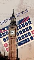 British Big Ben Classic Flag Keyboard London Theme plakat