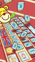 British Flag Cartoon Deer Red Bus Keyboard theme تصوير الشاشة 1