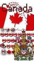 Canadian Maple Leaf Flag Keyboard Theme الملصق