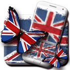British Flag Butterfly's Wings Keyboard Theme アイコン