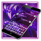 Aries Constellation Warrior Purple Keyboard Theme icône