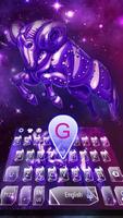 Aries Constellation Warrior Purple Keyboard Theme скриншот 1