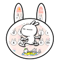 Rabbit Tuzki Girls Heart Cartoon Keyboard Theme-APK
