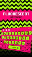 Fluorescerende Flashy Glowing Neon Keyboard Theme-poster