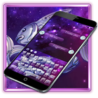 Purple Pisces Constellation Warrior Keyboard Theme icône