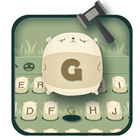 Green cute cartoon Whac-A-Mole game keyboard theme آئیکن