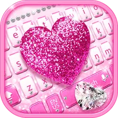 Pink diamond love keyboard theme free APK download