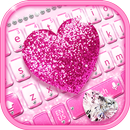 Pink diamond love keyboard theme free APK