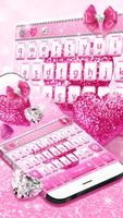 Pink diamond love keyboard theme free โปสเตอร์
