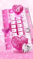 Pink diamond love keyboard theme free Ekran Görüntüsü 1