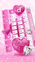 Pink diamond love keyboard theme free Screenshot 1