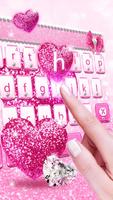 Pink diamond love keyboard theme free Ekran Görüntüsü 2