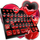 Romantic crystalline Red Heart Keypad APK