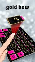 Luxury gold pink bow theme keyboard ภาพหน้าจอ 3