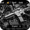 Teclado preto arma tema submetralhadora APK