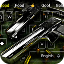 pistolet i kule fajny motyw klawiatury aplikacja