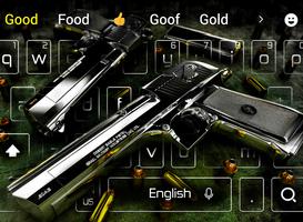 Cool Guns and bullets keyboard theme poster