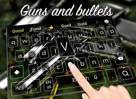 Cool Guns and bullets keyboard theme screenshot 1