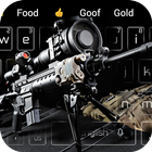 le thème du clavier de fusil de sniper cool icône