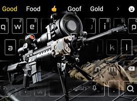 Cool sniper rifle keyboard theme poster
