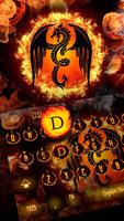 Огненный Дракон Фэнтези Клавиатура постер