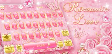 Pink Butterflies Keyboard Theme