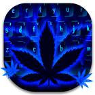 Weed Rasta Blue Keyboard Theme иконка