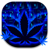 Weed Rasta Blue Keyboard Theme icône