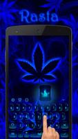 Weed Rasta Blue Keyboard Theme Cartaz