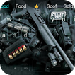 pistolet de police thème du clavier d'arme
