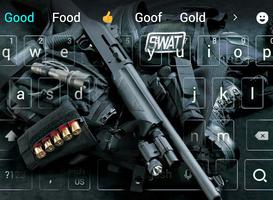 Police guns arms keyboard theme স্ক্রিনশট 1