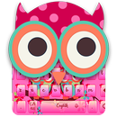 Cute owl love pink keyboard theme APK
