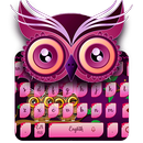 Cartoon cut owl love keyboard theme APK