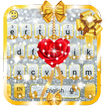 Gold and Silver Glitter Bow Girlish Keyboard