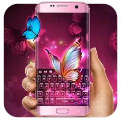 Glow butterfly keyboard APK download