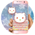Cute Pink kitty keyboard